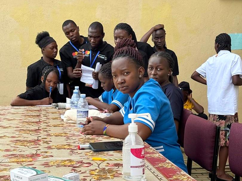 Members of the health day team at work